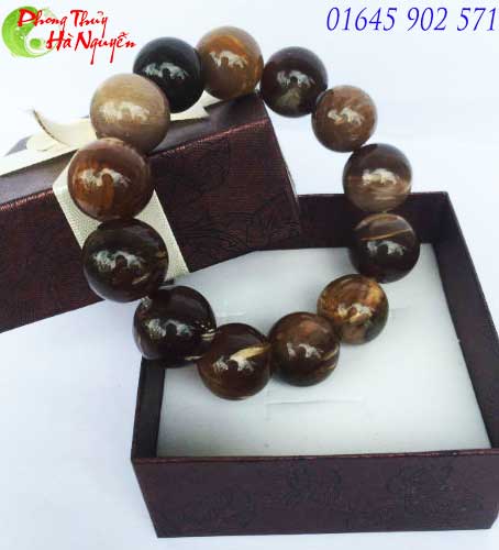 đá quý hà nguyễn - vòng tay đá phong thủy gỗ hóa thạch